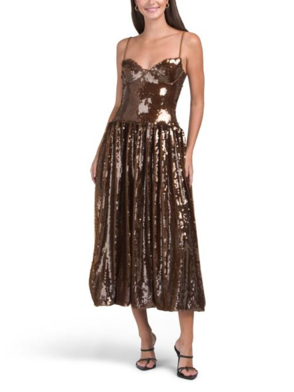 PATBO Sequin Midi Dress